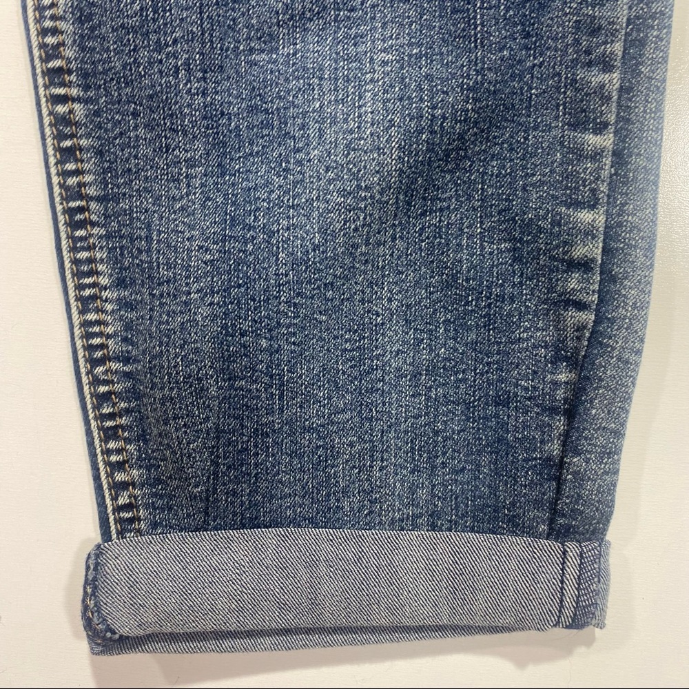 Zanadi Cotton Y2K Floral Embroidered Rolled Hem Blue Jeans NWT Size 14 - Picture 10 of 16
